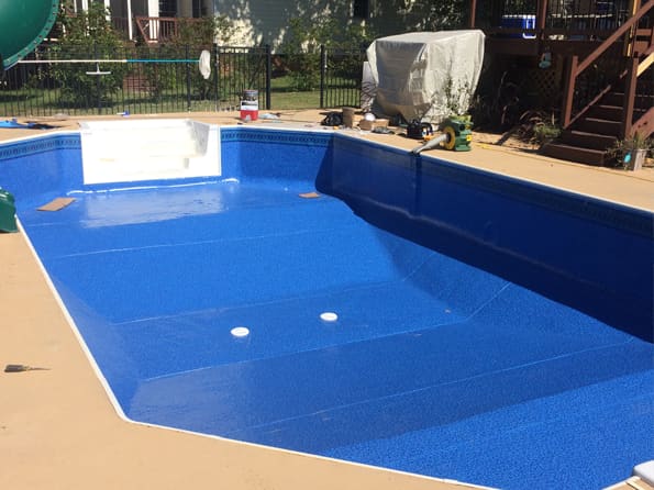A pool in Durham with a new vinyl liner